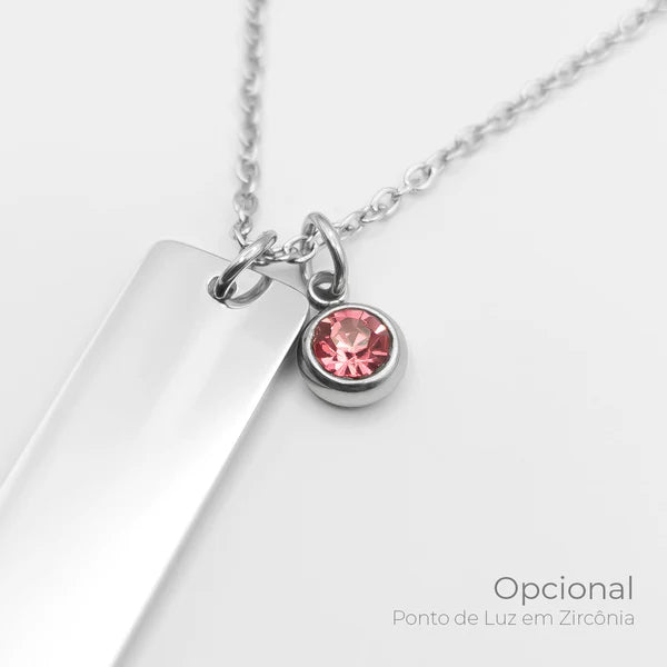 Colar com Pingente QR Code Música Spotify Personalizado em Aço Inox Premium