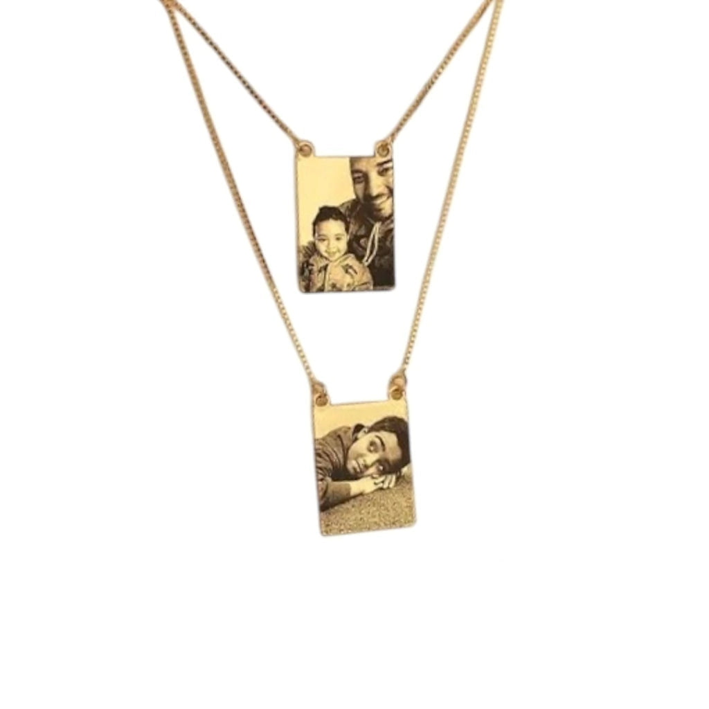 Colar Escapulário Personalizado Com Foto Fé e Proteção Zello