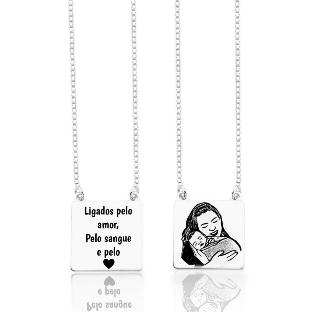 Colar Escapulário Personalizado Com Foto Fé e Proteção Zello