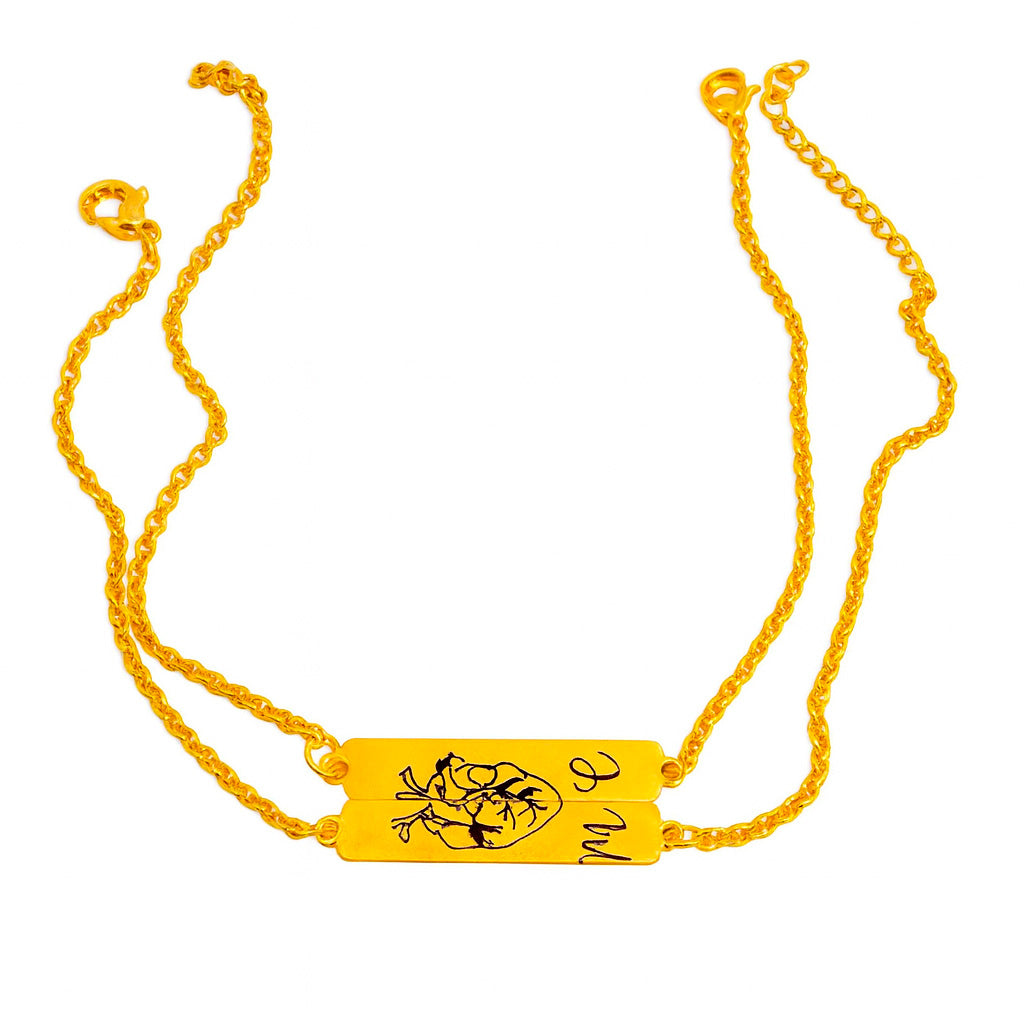 Pulseiras Coração que se Completam – Joias Personalizadas Zello