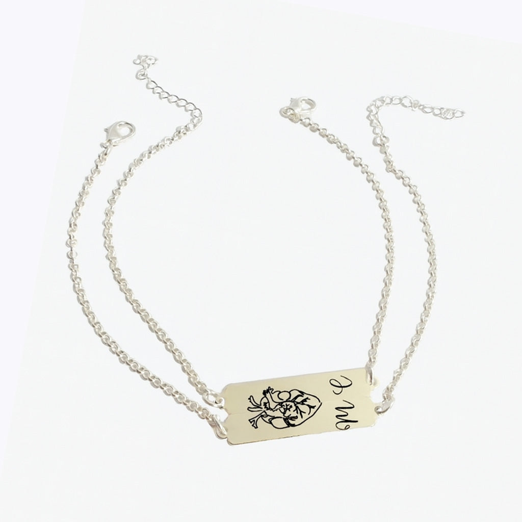 Pulseiras Coração que se Completam – Joias Personalizadas Zello