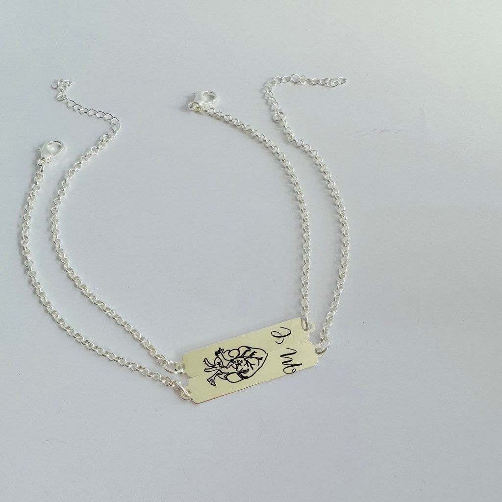 Pulseiras Coração que se Completam – Joias Personalizadas Zello