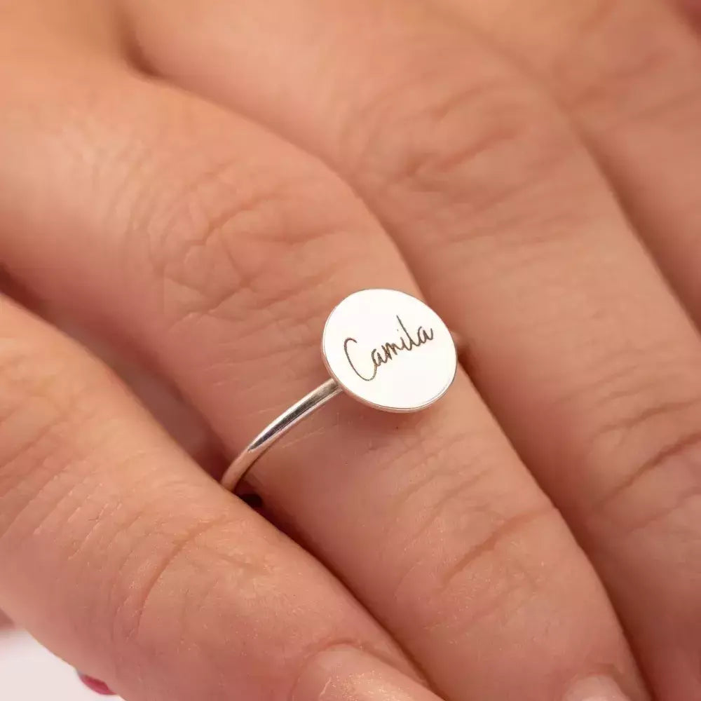 Anel Personalizado Prata 925 Círculo